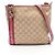 Borsa a Spalla Gucci GG Canvas Charm Rosa Beige
