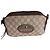 Gucci Borsa a Tracolla GG Supreme Tela e Pelle Marrone Beige