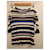 Hugo Boss BOSS Gestreifter Strickpullover Braun Schwarz Weiß Blau  - Ansicht 6