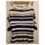 Hugo Boss BOSS Gestreifter Strickpullover Braun Schwarz Weiß Blau  - Ansicht 7
