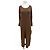 Autre Marque Vestido LINNEA LUND marrón de cachemira S Castaño