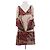 Gucci Vestido de seda com estampa multicolorida Vermelho