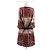 Gucci Vestido de seda com estampa multicolorida Vermelho - vista 2