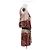 Gucci Vestido de seda com estampa multicolorida Vermelho - vista 3