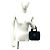 Mini borsa tote Prada Vitello Daino con logo Triangle Nero - vista 2