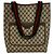 Sac cabas en cuir Gucci Vintage Sherry Line GG Logo Marron Rouge Vert