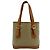 Céline Celine Vintage Macadam Blazon Logo Pattern Ledertasche Braun Beige - Ansicht 3