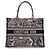 Dioriviera Book Tote aus bestickter Canvas Dior Blue Medium Blau Marineblau