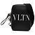 Valentino Black Small Leather VLTN Umhängetasche Schwarz