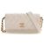 Chanel White Small CC Quilted Caviar Twist Your Buttons Flap Bianco
