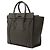 Céline Celine Micro Luggage Tote aus grauem genarbtem Kalbsleder Braun Anthrazitgrau - Ansicht 2