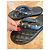 Chanel gesteppte Leder-Flip-Flops mit Charms Schwarz - Ansicht 3