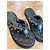 Chanel gesteppte Leder-Flip-Flops mit Charms Schwarz - Ansicht 4