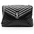 Borsa a tracolla Saint Laurent Matelasse Calfskin Monogram LouLou Chain Large Nero