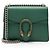 Piccola borsa a tracolla Dionysus in pelle e cristalli Gucci Verde