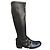Céline Botas altas de cuero negro