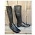 Céline Botas altas de cuero negro - vista 2