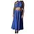 Completo Gonna Lunga e Top Cult Gaia Blu