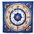 Hermès Hermes Carre 90 DIES ET HORE Astrology Scarf Blu Multicolore