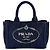 Prada Canapa Canvas Handtasche Marineblau