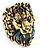 Anillo de León en Oro y Piedra Azul Claro Gucci Dorado - vista 6