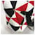 Rucksack Prada Triangle Plate Signo Print Schwarz Weiß Rot - Ansicht 11