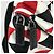 Rucksack Prada Triangle Plate Signo Print Schwarz Weiß Rot - Ansicht 12
