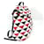 Rucksack Prada Triangle Plate Signo Print Schwarz Weiß Rot - Ansicht 4