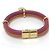 Bracciale charm in pelle Louis Vuitton Keep It Twice Rosa D'oro Arancione