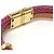 Bracciale charm in pelle Louis Vuitton Keep It Twice Rosa D'oro Arancione - vista 3
