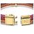 Bracciale charm in pelle Louis Vuitton Keep It Twice Rosa D'oro Arancione - vista 5