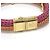 Bracciale charm in pelle Louis Vuitton Keep It Twice Rosa D'oro Arancione - vista 6