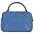 CHANEL Matelasse Coco Mark 2way Bowling Bag No. 27 Blu - vista 3