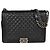 Borsa a Spalla Chanel Boy Chanel Matelasse Coco Mark Chain Nero