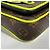 Louis Vuitton Monogram Macassar Christopher Pochette Portafoglio da Polso Marrone Giallo - vista 10