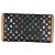 Louis Vuitton Monogram Multicolore Tri-fold Wallet Black
