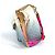 Borsa Tote Louis Vuitton Monogram Denim Gradient Sunburst PM Rosa Blu - vista 2