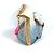 Borsa Tote Louis Vuitton Monogram Denim Gradient Sunburst PM Rosa Blu - vista 3