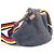 Borsa a tracolla Fendi Denim Rainbow Logo FF Blu Multicolore - vista 3