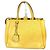 Bolso de hombro de cuero amarillo Fendi