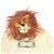 Borsa Clutch Gucci 704806 GG Lion Round Strap Pouch Marrone