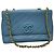 Chanel Coco Mark Bias Stitch Chain pelle Large Blu