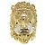 Gucci Lion Head Metal Stone Gold Ring Golden