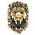 Gucci Lion Head Gold Band Ring Ring Golden