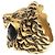 Gucci Lion Head Gold Band Ring Ring Golden - Ansicht 3