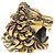 Gucci Lion Head Gold Band Ring Ring Golden - Ansicht 5