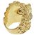Anello in metallo con testa di leone e pietra Gucci D'oro - vista 10