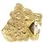 Anello in metallo con testa di leone e pietra Gucci D'oro - vista 4
