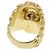 Anello in metallo con testa di leone e pietra Gucci D'oro - vista 9