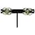 Orecchini Chanel Coco Mark Turnlock in Plastica Verde  - vista 1